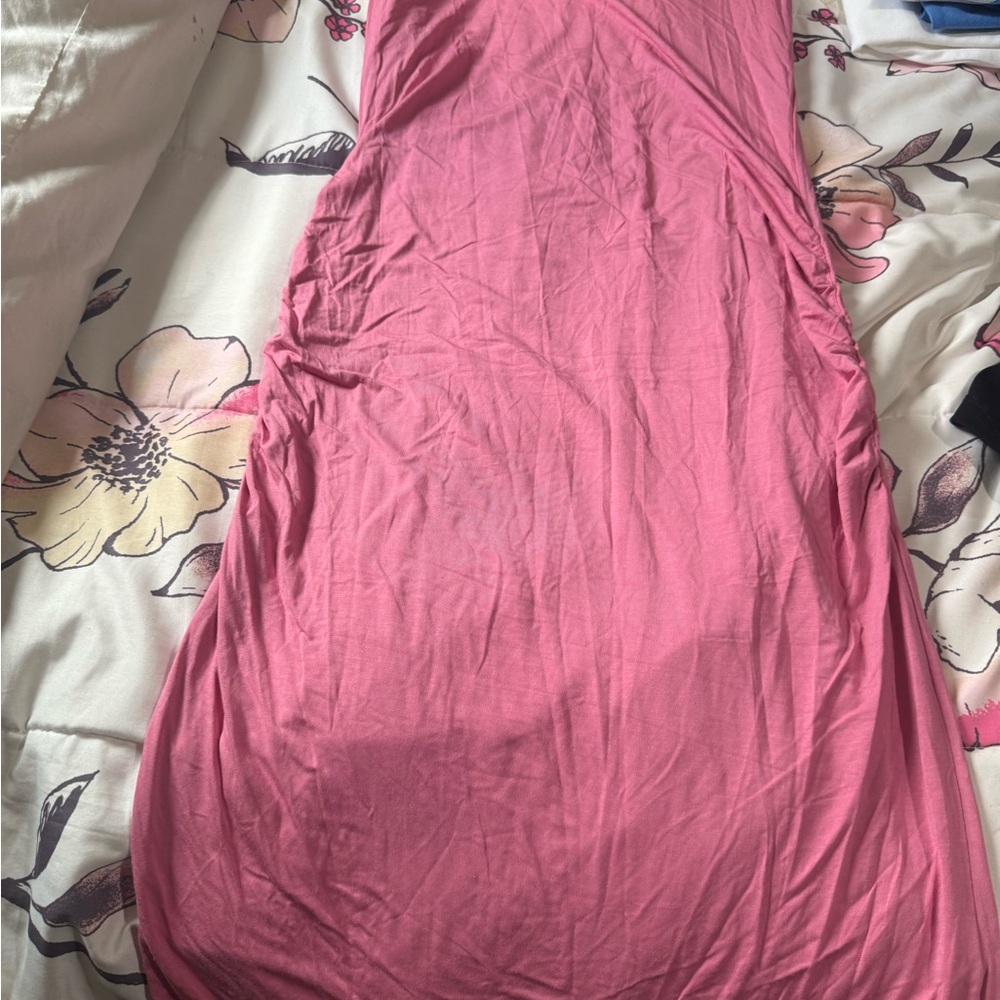 Elegant Pink Midi Dress